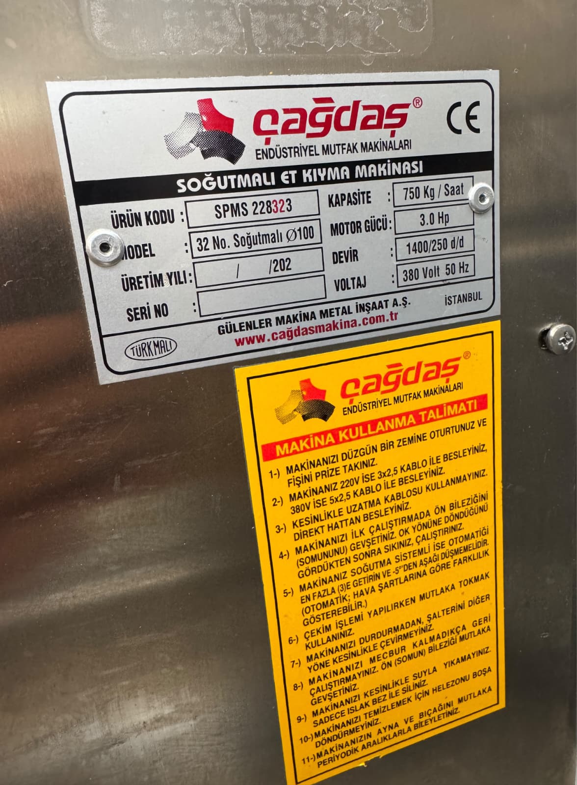 Kıyma Makinası 380 Volt 3